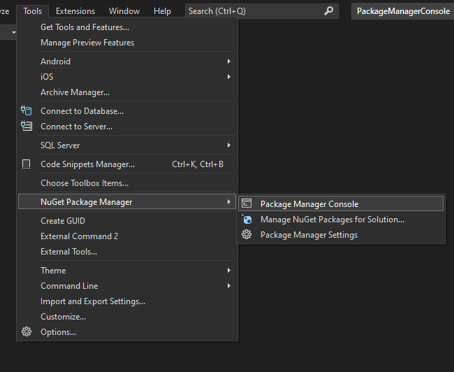 Package-Manager-Console